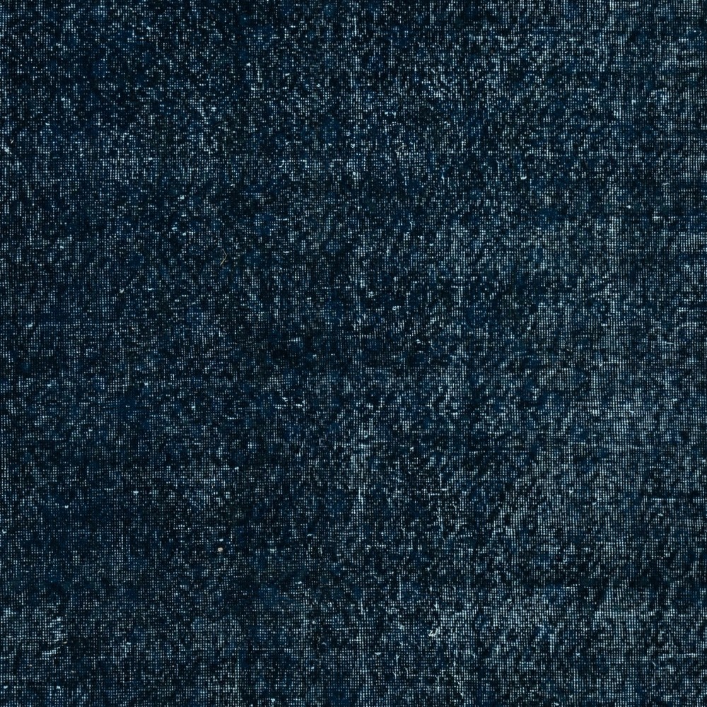 Handmade Navy Blue Area Rug for Living Room, Modern Turkish Carpet for Dining Room