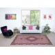 Pink Color Handmade Wool Area Rug from Turkey. Great 4 Modern Interiors