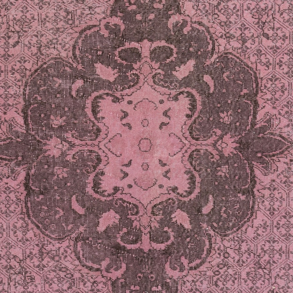 Pink Color Handmade Wool Area Rug from Turkey. Great 4 Modern Interiors
