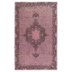 Pink Color Handmade Wool Area Rug from Turkey. Great 4 Modern Interiors