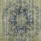 Decorative Hand Knotted Turkish Wool Area Rug in Green Color