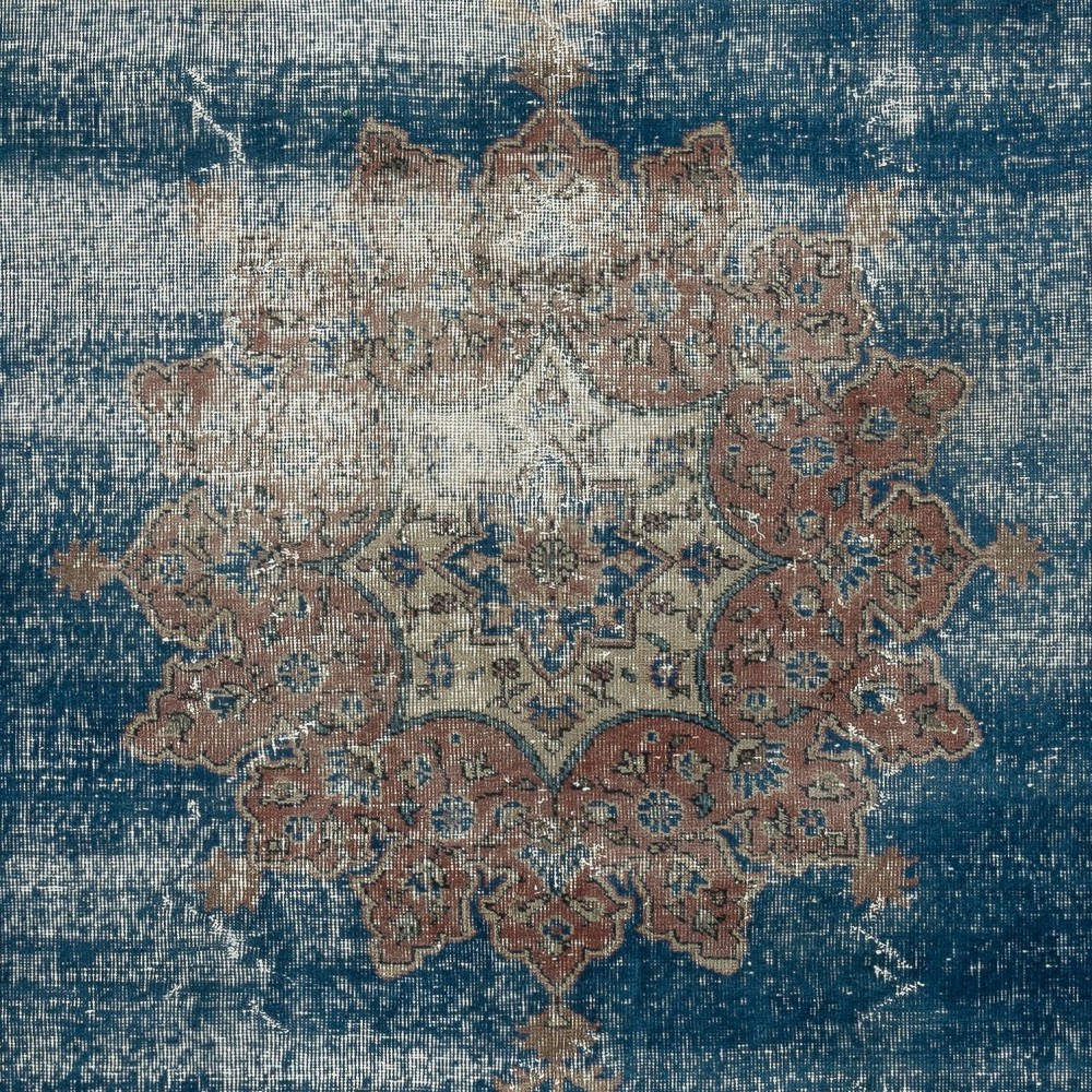 Vintage Handmade Large Area Rug. One of a kind Turkish Carpet