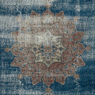 Vintage Handmade Large Area Rug. One of a kind Turkish Carpet