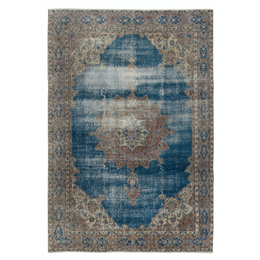 Vintage Handmade Large Area Rug. One of a kind Turkish Carpet