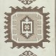 Hand Knotted Vintage Turkish Area Rug in Beige and Brown Color. 100% Wool