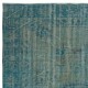 Teal Blue Area Rug for Modern Interiors, Handmade in Turkey