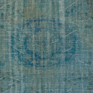 Teal Blue Area Rug for Modern Interiors, Handmade in Turkey