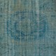 Teal Blue Area Rug for Modern Interiors, Handmade in Turkey