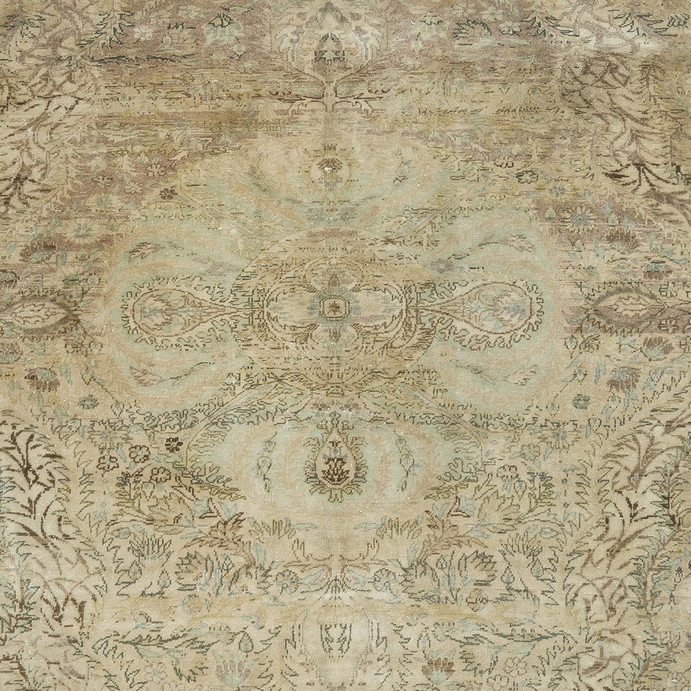 Vintage Handmade Turkish Kayseri Rug, 100% Wool