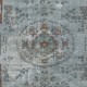 Vintage Handmade Turkish Area Rug redyed in Blue Color for modern interiors