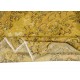 Vintage Turkish Area Rug redyed in Yellow Color for modern interiors