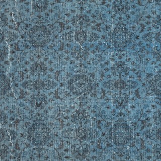Contemporary Anti-Bacterial Handmade Blue Color Turkish Wool Area Rug with Floral Design Contemporary Anti-Bacterial Handmade Blue Color Turkish Wool Area Rug with Floral Design