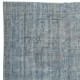 Blue Area Rug for Modern Interiors, Handmade in Turkey