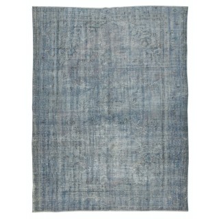 Blue Area Rug for Modern Interiors, Handmade in Turkey
