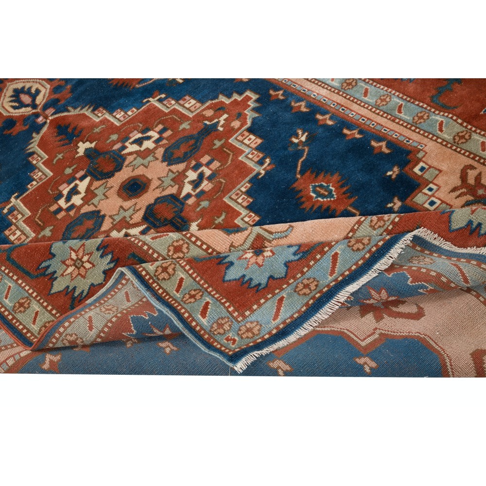 One of a kind Vintage Handmade Turkish Area Rug. 100% Wool