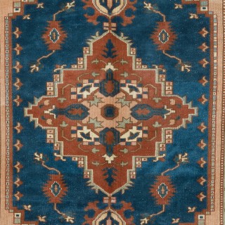 One of a kind Vintage Handmade Turkish Area Rug. 100% Wool