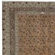 Vintage Handmade Turkish Area Rug with Floral Design