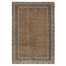 Vintage Handmade Turkish Area Rug with Floral Design