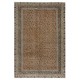 Vintage Handmade Turkish Area Rug with Floral Design