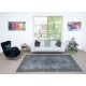 Blue Color Over-Dyed Rug. Handmade Turkish Rug. Modern Home Decor