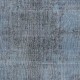 Blue Color Over-Dyed Rug. Handmade Turkish Rug. Modern Home Decor