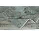 Contemporary Hand Knotted Turkish Area Rug Re-Dyed in Light Blue Color