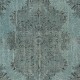 Contemporary Hand Knotted Turkish Area Rug Re-Dyed in Light Blue Color