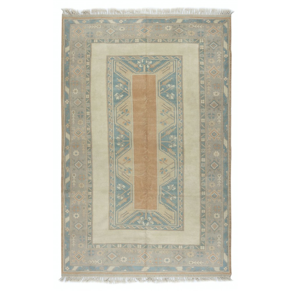 Vintage Milas (Melas) Rug. 100% Wool. Handmade Turkish Carpet for Farmhouse & Rustic Decor