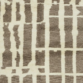 Contemporary Handmade Tulu Rug Made of Natural Brown & Beige Wool