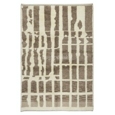 Contemporary Handmade Tulu Rug Made of Natural Brown & Beige Wool