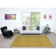 Vintage Handmade Floral Patterned Turkish Area Rug dyed in Yellow 4 Modern Interiors