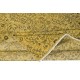 Vintage Handmade Floral Patterned Turkish Area Rug dyed in Yellow 4 Modern Interiors