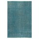 Teal Blue Area Rug for Modern Interiors, Handmade in Turkey