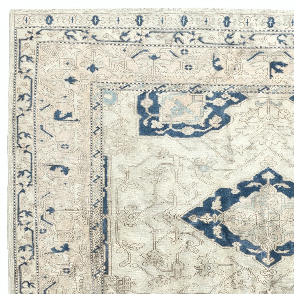 Decorative Vintage Handmade Turkish Area Rug, 100% Wool
