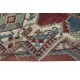 Hand Knotted Vintage Turkish Area Rug with Geometric Medallion Design