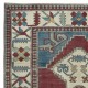Hand Knotted Vintage Turkish Area Rug with Geometric Medallion Design