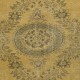 Vintage Farmhouse Decor Area Rug. Rustic Handmade Turkish Carpet