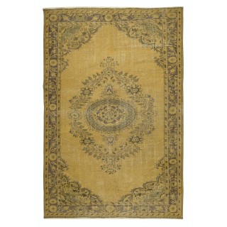Vintage Farmhouse Decor Area Rug. Rustic Handmade Turkish Carpet