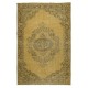 Vintage Farmhouse Decor Area Rug. Rustic Handmade Turkish Carpet