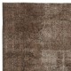 Modern Brown Color Over-Dyed Rug. Handmade Turkish Area Rug. Bohemian Home Decor
