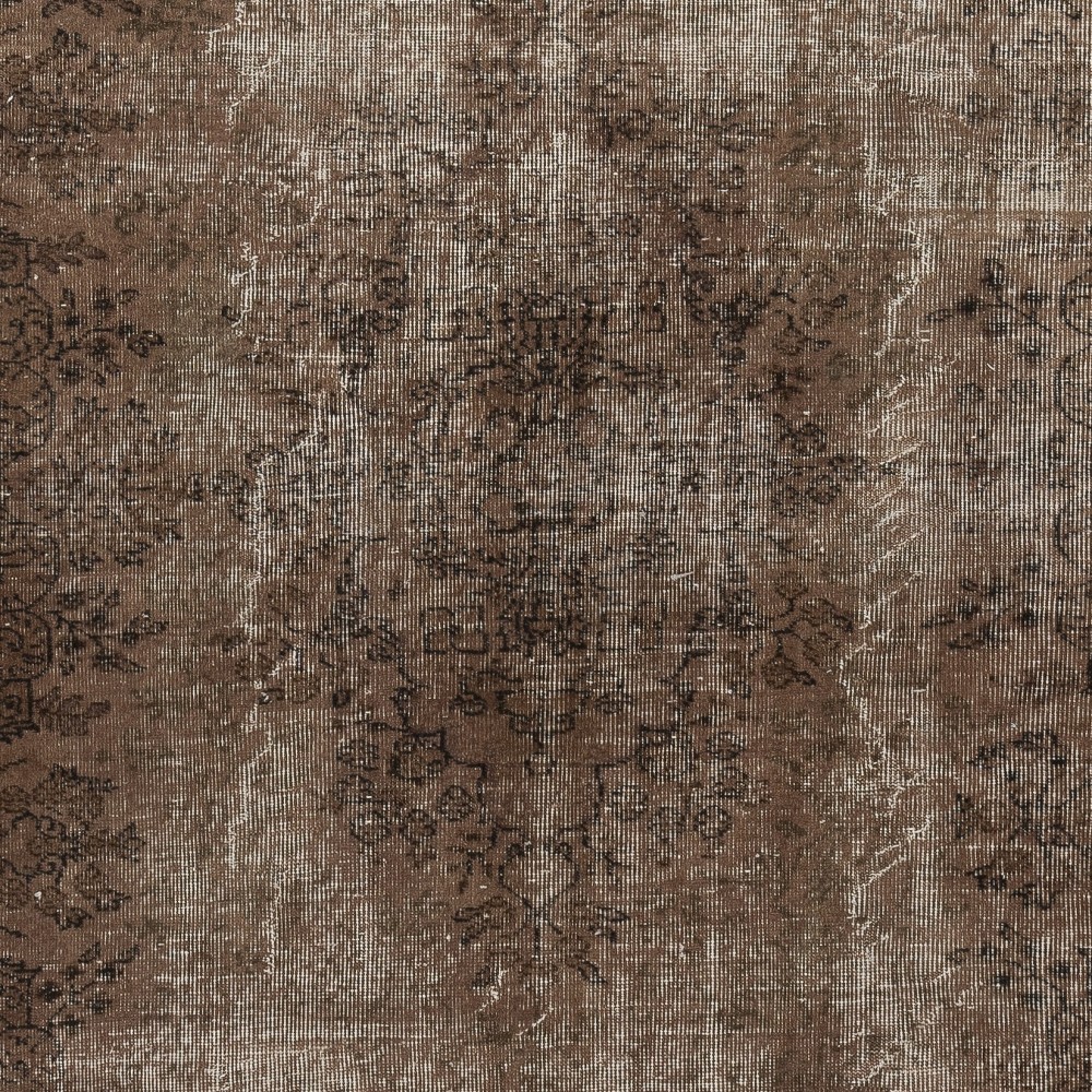 Modern Brown Color Over-Dyed Rug. Handmade Turkish Area Rug. Bohemian Home Decor