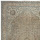 Vintage Turkish Wool Area Rug in Muted Colors, One-of-a-kind Handmade Large Carpet