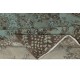 Hand Knotted Turkish Wool Area Rug in Blue Color, Contemporary Medallion Design Carpet