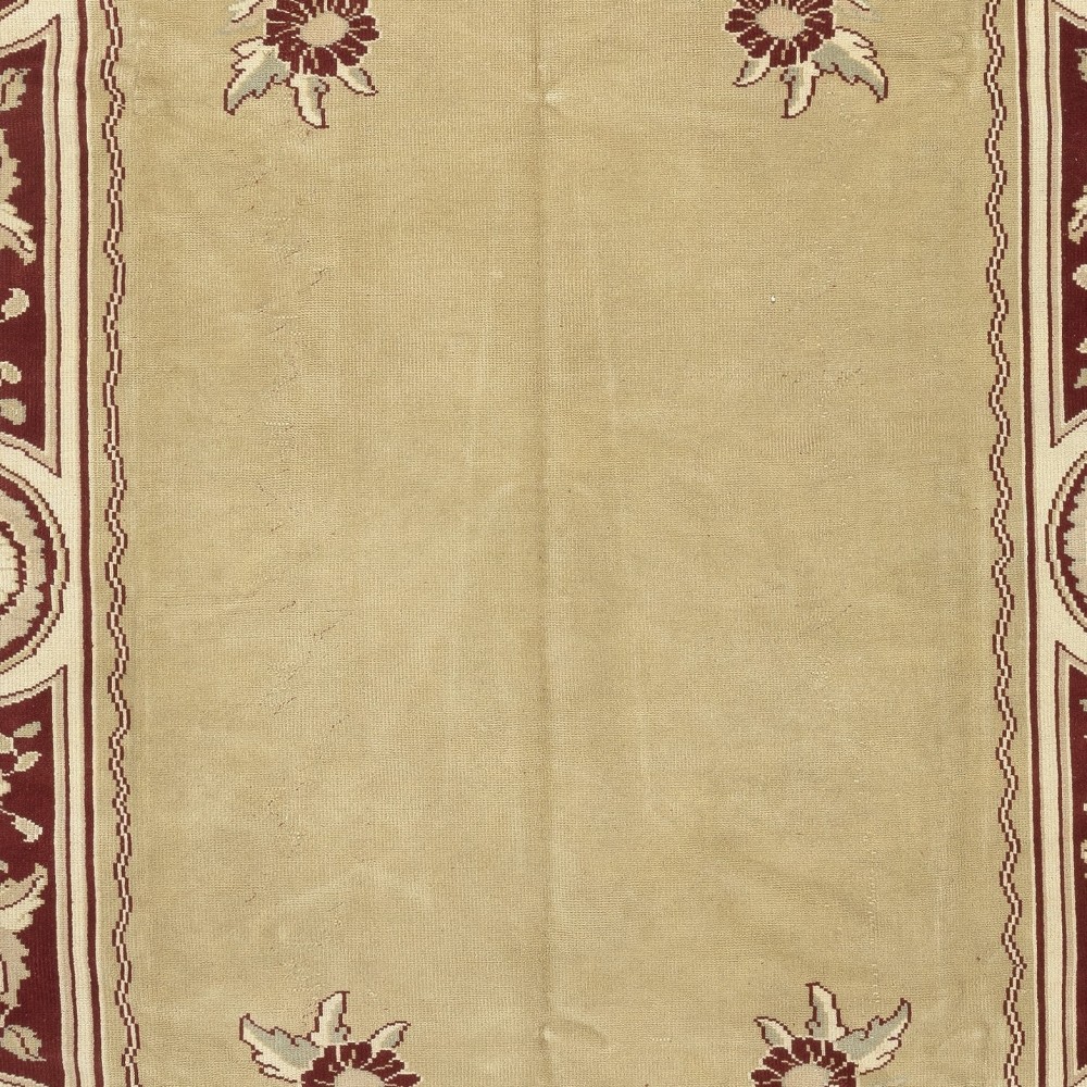 Unusual Vintage Handmade Turkish Deco Rug, 100% Wool
