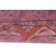 Modern Handmade Turkish Wool Area Rug with Floral Design and Pink Solid Border