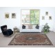 Vintage Handmade Wool Area Rug. One of a kind Turkish Carpet with Medallion Design