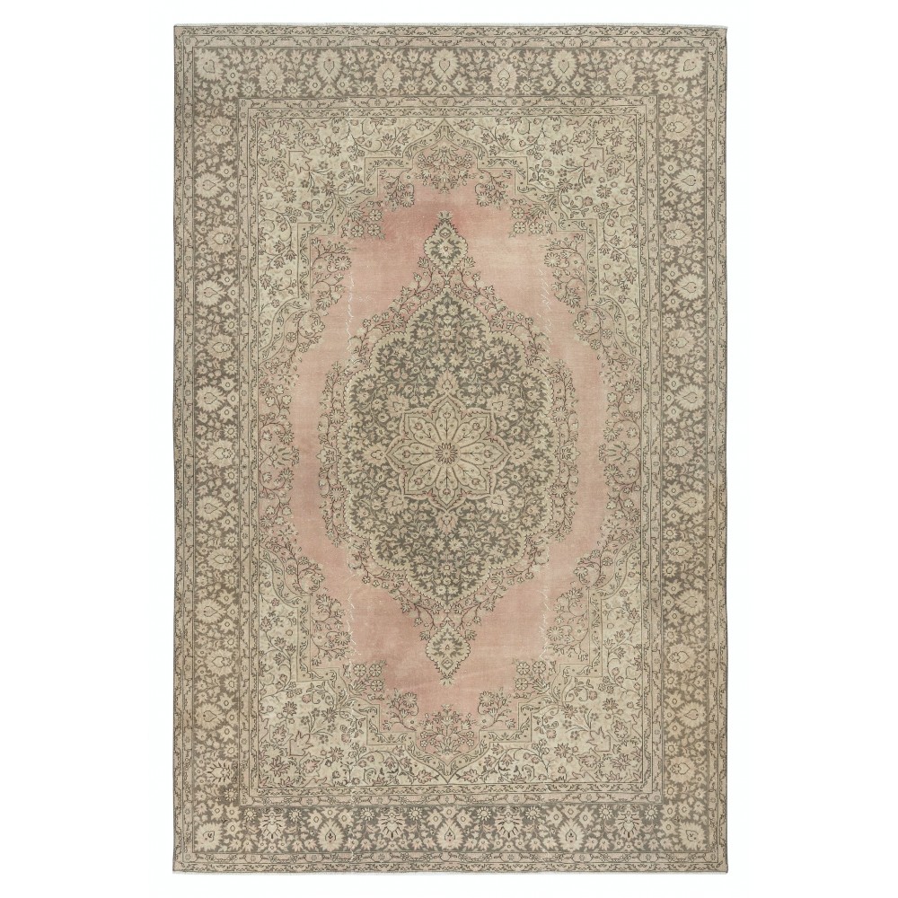 One of a kind Handmade Turkish Area Rug, Traditional Vintage Carpet