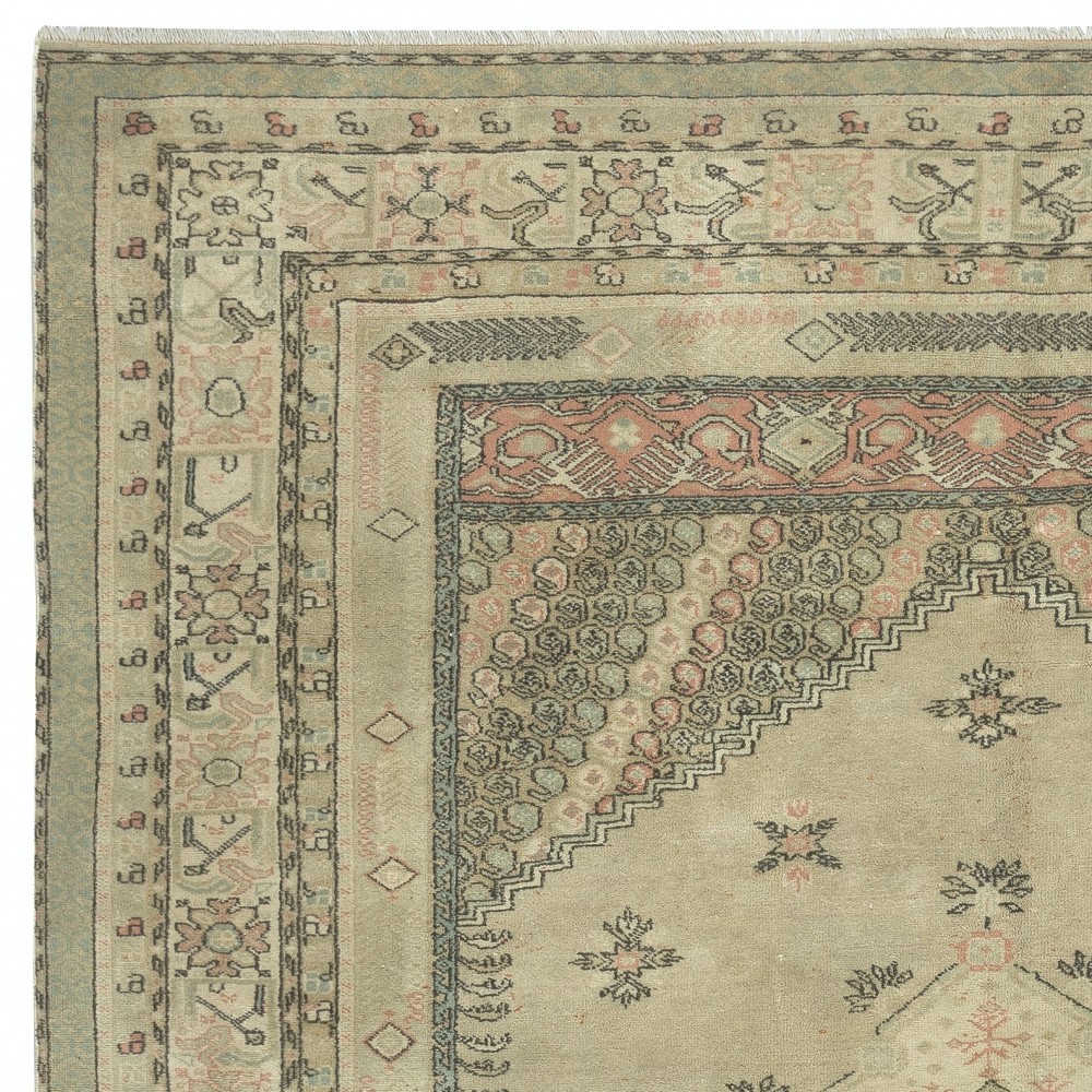 West Anatolian Manisa Kula Rug, Vintage Handmade Area Rug