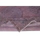 Vintage Handmade Turkish Area Rug redyed in Purple Color for modern interiors