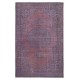 Vintage Handmade Turkish Area Rug redyed in Purple Color for modern interiors
